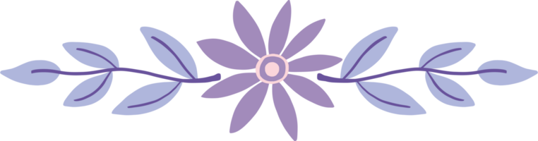 floral y flor marco divisor ilustración. png