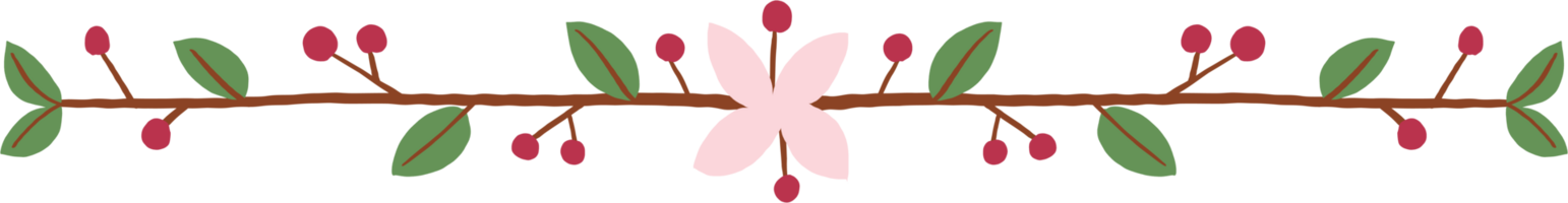 bloemen en bloem kader verdeler illustratie. png