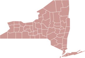 outline drawing of new york state map. png
