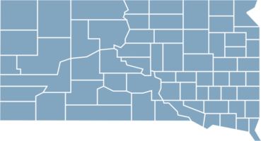 contour dessin de Sud Dakota Etat carte. png