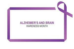 alzheimers y cerebro conciencia mes antecedentes. vector