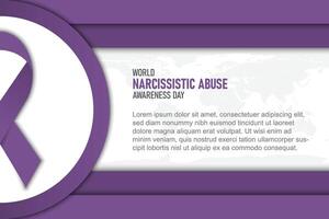 World Narcissistic Abuse Awareness Day background. vector