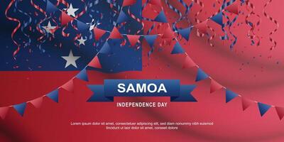 Samoa Independence Day background. vector