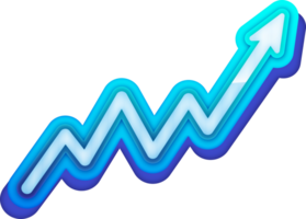 Business Arrow Chart, 3D element png