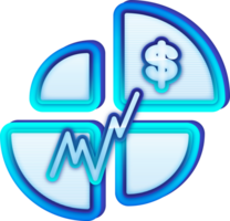 Business Pie Chart, 3D element png