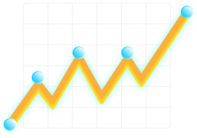 Chart Graph, 3D element png