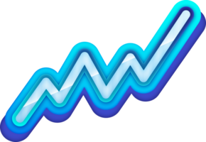 Chart Graph Stock market, 3D element png