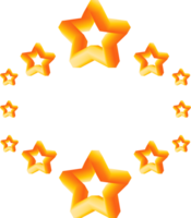 étoile 3d or Cadre png