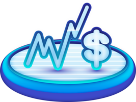 Chart Graph, 3D element png