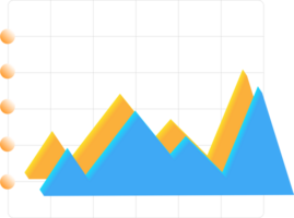 Graph chart Business, 3D element png