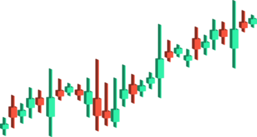 3D stock Market Chart Data png