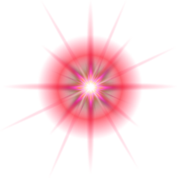 Red Lens flare light special effect, Sparkle star png