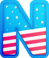 USA text effekt alfabet text n png