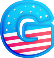 USA Text bewirken Alphabet Beschriftung G png