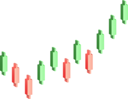 Stock marché rouge vert graphique Les données png