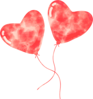 l'amour ballon Valentin aquarelle décoration png