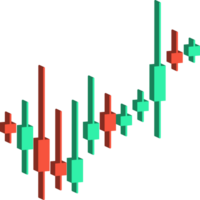3D stock Market Chart Data png