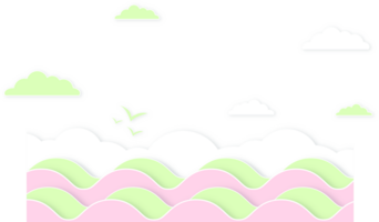 Clouds and Sea illustration png