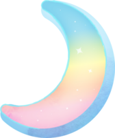 aquarelle lune croissant forme illustration png