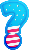 USA Text Effect Alphabet Lettering, Question mark png