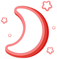 Moon Abstract Paper Cut png