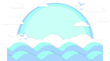 Clouds and Sea illustration png