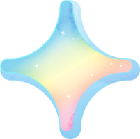 Watercolor Star Sparkle Shape Illustration png