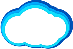 mignonne nuage abstrait, papier Couper illustration png