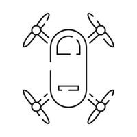 Drone line icon. Included the icons as drone, remote, controller, radar, map, signal and more. vector