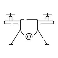 Drone line icon. Included the icons as drone, remote, controller, radar, map, signal and more. vector