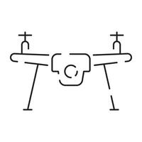 Drone line icon. Included the icons as drone, remote, controller, radar, map, signal and more. vector