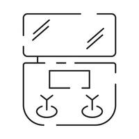 Drone line icon. Included the icons as drone, remote, controller, radar, map, signal and more. vector