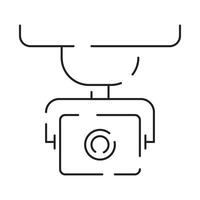 Drone line icon. Included the icons as drone, remote, controller, radar, map, signal and more. vector