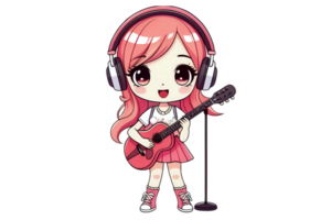 child listening to music png