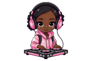 child listening to music png