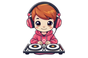 child listening to music png