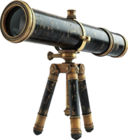 Vintage Brass Telescope. png