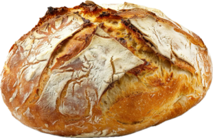 artesano de masa fermentada un pan con crujiente textura. png