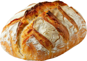 artesano de masa fermentada un pan con crujiente textura. png