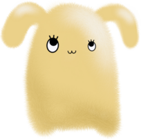 Yellow Monster with long ear png