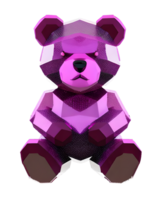 3D Illustration crystal bear png