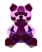 3D Illustration crystal bear png