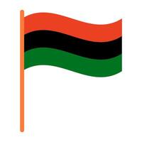 Juneteenth Pan-African flag icon. Freedom Day Black, Liberation symbol vector