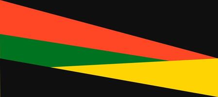 Juneteenth abstract banner black Independence Day. Red, yellow, green pattern design vector