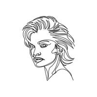 Female minimal design hand drawn one line style drawing, one line art continuous drawing vector