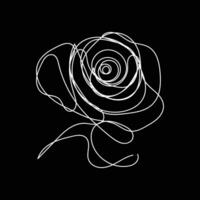 rose minimal design hand drawn one line style drawing, rose one line art continuous drawing, rose single line art vector