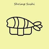 Shrimp Sushi Illustration vector