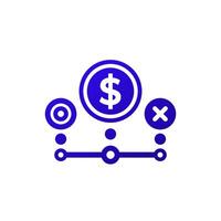 money management icon with dollar vector