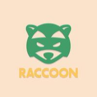 raccoon logo element, head of coon vector