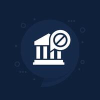 bank sanctions icon for web vector